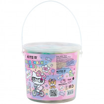 Мел цветной Jumbo, 15 шт. в ведерке "Hello Kitty"