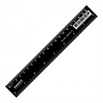 Линейка пластиковая 20см/8", черн.
