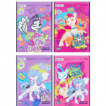 Тетрадь для рисования, 30 лист., спир., УФ лак + глиттер, «My Little Pony»