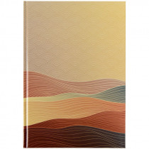 Книга обліку тверда обкладинка, офсет, 96арк., серія Waves, клітинка, бронз.