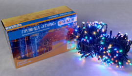 Гирлянда внешняя DELUX STRING LED на 200 светод. (из них 40 flash), 20 м (2*10м), IP44, разноцветная