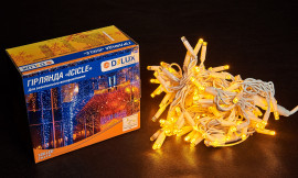 Гірлянда зовнішня DELUX STRING LED на 108 світл. (з них 27 flash), 2 по 1метру, IP44, жов Гірлянда зовнішня DELUX STRING LED на 108 світл. (з них 27 flash), 2 по 1метру, IP44, жов