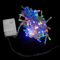 Гирлянда внутренняя DELUX STRING LED на 200 светодиодов, 10 метров, IP20, прозрачная, разноцветная