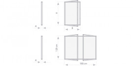 Доска-витрина пробковая 120*180см. SZ model 2