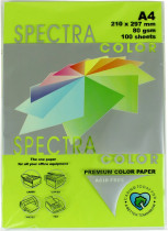Бумага цветная Color A4 неон 80г./м2. Green, 100листов, зелен.