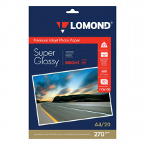 Фотопапір глянсовий А4, 270г/м2, 20арк., Super Glossy