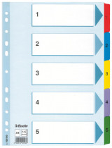 Разделитель страниц цифровой Mylar 1-5,  картон.