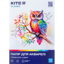 Бумага для акварели, А3, 10 листов, 200 г/м2, Kite Classic Бумага для акварели, А3, 10 листов, 200 г/м2, Kite Classic