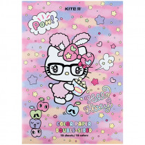 Бумага цветная двустор. (15лист/15цвет), А4 "Hello Kitty"