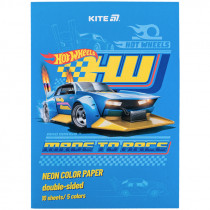Бумага цветная неон. (10лист/5цвет), A4 «Hot Wheels» Бумага цветная неон. (10лист/5цвет), A4 «Hot Wheels»
