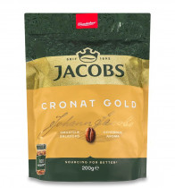 Кофе растворимый Jacobs Cronat Gold, 200г., в пакете (8711000579459)