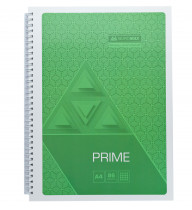 Зошит на спіралі А4, 96арк., кл., "PRIME" , салат. Зошит на спіралі А4, 96арк., кл., "PRIME" , салат.