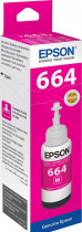 Контейнер з чорнилами Epson 664 L100/200/210/300/350/355/550 magenta, 70мл., (C13T66434A), пурпур. Контейнер з чорнилами Epson 664 L100/200/210/300/350/355/550 magenta, 70мл., (C13T66434A), пурпур.