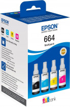 Контейнер з чорнилами Epson 664 L100/200/210/300/350/355/550 комплект B/C/M/Y по 70мл., (C13T66464A) Контейнер з чорнилами Epson 664 L100/200/210/300/350/355/550 комплект B/C/M/Y по 70мл., (C13T66464A)