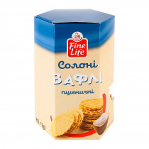 Вафли Fine Life солёные пшеничные, 85г, 12шт/уп.