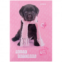 Зошит для нот А4, 20 л, «Studio Pets»