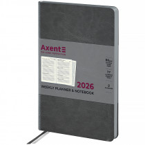Еженедельник 2026 Partner City Soft, 125*195мм, серый