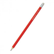 Олівець простий графітний з гумкою HB D2101, шестигранний, асорті