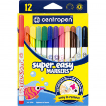 Фломастери, 12 кольорів.,SUPER EASY  2580, асорті