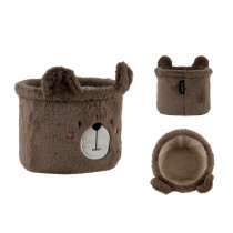 Кошик для зберігання 3100 Sweet Bear 20х16 см, плюшевий Кошик для зберігання 3100 Sweet Bear 20х16 см, плюшевий