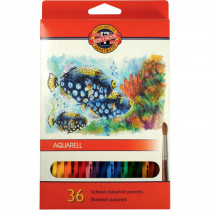 Олівці акварельні, 36кол., "Рибки" 3719