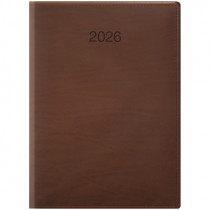 Ежедневник 2026 Стандарт LaFontaine, слепое тиснение, коньячный