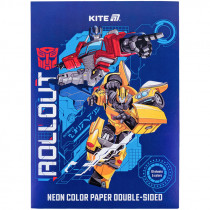 Папір кольор. неон. (10арк/5кол), A4  «Transformers»