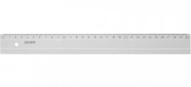 Линейка пластиковая 30см, прозр.