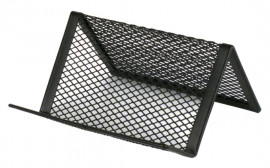 Подставка для визиток 95x80x60 мм, метал., черн.