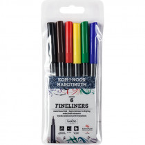 Набор линеров 7770, 0.3 мм, 6 шт. для черчения и рисования, цветные