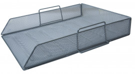 Лоток горизонтальний металевий, срібл.