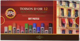 Пастель сухая 12 цветов, TOISON D'OR 8512