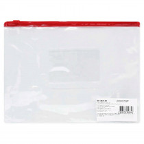 Папка-конверт на молнии А5, красн.