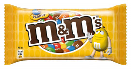 Драже M&M's з арахісом в молочному шоколаді і кольоровій глазурі, 45г.