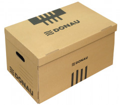 Контейнер для архивных коробок, боковая загрузка, 6шт. по 80мм. или 5шт. по 100мм., корич.