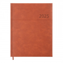 Еженедельник датированный 2025 ORION, А4, 136стр., искуств. кожа, св.-коричн.