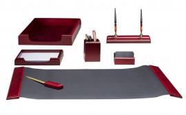 Набір настільний з дерева 7 предметів, "червоне дерево"