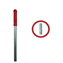 Ручка алюминиевая 130см. с отверстием, красн. A130R