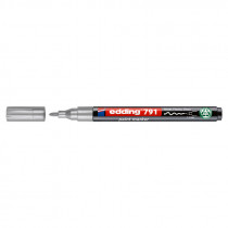 Маркер для маркування усіх поверхонь e-791n, круглий наконечник 1-2мм., срібл.