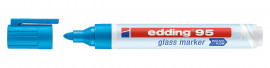 Маркер для стеклянных досок Glass e-95, круглое острие 2-3мм., голуб.