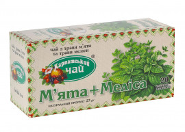Чай Мята + Мелисса, 20пак. по 1,35г.