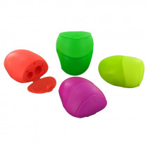 Точилка пластиковая с контейнером "Buddy", двойная, ассорт.