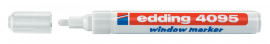 Маркер для окон 4095, круглое острие  2-3мм., бел.