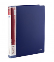 Папка А4, 25мм., 2кольца, пластик, внутренний карман, син.
