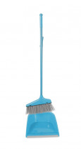 Набор для уборки: щетка и совок с длинной ручкой EF-0075-B, голуб.