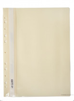 Швидкозшивач з прозорим верхом та європерфорацією, А4, беж.