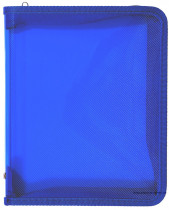 Папка на блискавці, B5, 30мм., напівпрозора, рифлена, асорті