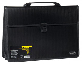 Портфель-картотека на 2 відділення, В4, чорн.