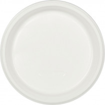 Тарілка паперова 23см.,  без поділок, 100шт/уп., біл.