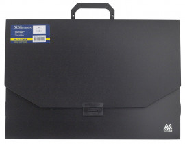 Портфель А3, 32мм., пластик с ручкой, черн.